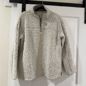 Dylan Women’s Zip Up Sherpa Sweater in Cream